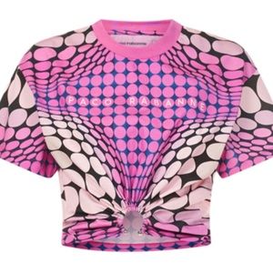Authentic Preowned Paco Rabanne Optical Illusion Logo-print Tshirt In Pink sz38